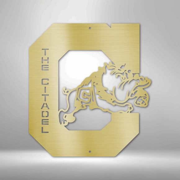 Citadel Bulldog Steel Sign Laser Cut Powder Coated Home & Office Metal Wall Deco